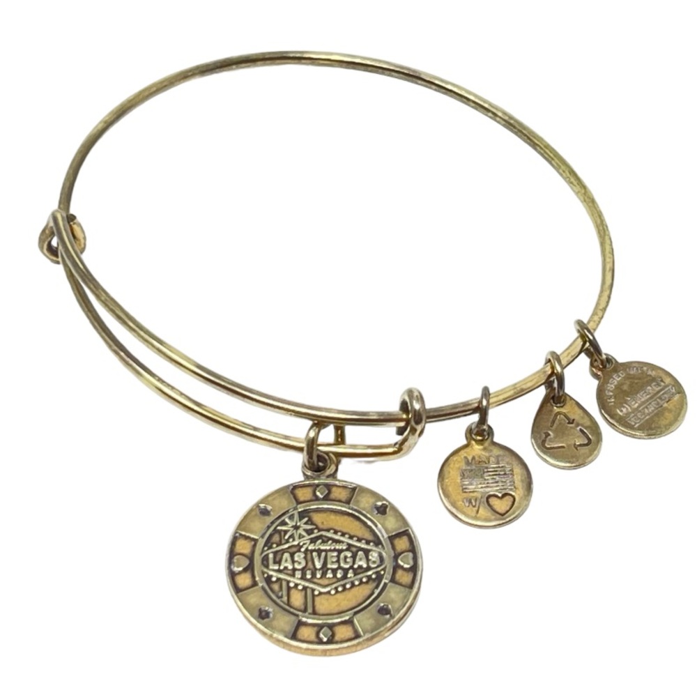 Alex & Ani Las Vegas Poker Chip Rafaelian Gold Exclusive Bangle